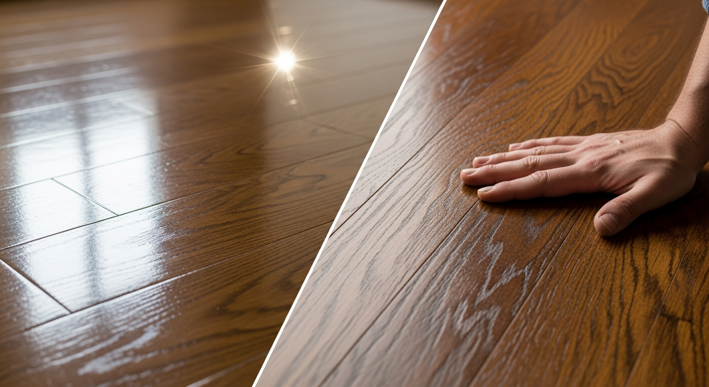 Plastic-looking polyurethane vs Natural beauty of hard-wax oil!