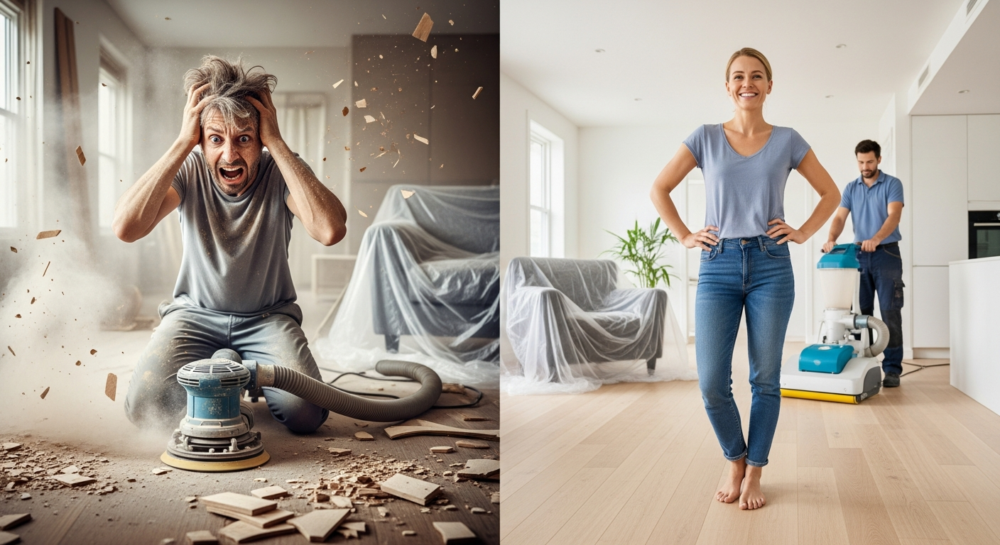 Full sanding chaos vs Quick & easy screening!