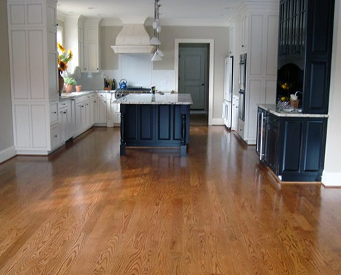 Kitchen with gleaming hardwood